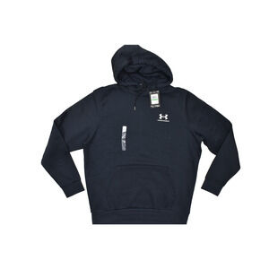 Under Armour Men's Icon Fleece Hoodie Regular Size L Black NWT Loose Fit Cotton